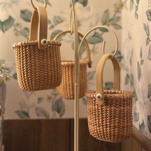 Vintage Miniature Nantucket Baskets - Set of 3